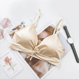 Summer Crop Tank Top Women Fashion Deep V Lace Bras Embroidery Floral Tank Top Bra Wrapped Chest Camisole Padded