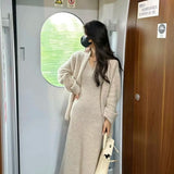 Loose Casual Knitting Sets for Women 2 Pieces 2023 Autumn Winter Elegant Fashions Sweater Long Sleeves Female