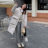 2022 New Fashion Winter Jacket Women Parkas Long Coat Hooded Parkas Loose Warm Snow Wear Cotton Padded Winter