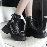 Design Rivet Round Head Thick Bottom Martin Boots 2025 New Locomotive Wind Small Man To Increase Fashion
