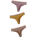 Cotton Women Thongs Panties Fashion Soft Solid Bow Seamless G-String For Women Underwear Female Lingerie Briefs