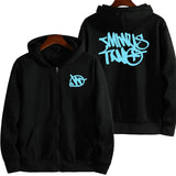 Letter Print Hoodies Men Y2K New Street Hip-Hop Zipper Sweatshirt Couple Loose Hoodie Cardigan Unisex Casual Tops