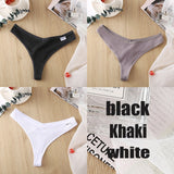 8 Colors Women's Thong G-String Cotton Thongs Women's Panties Sexy V Waist Female Underpants Pantys Lingerie