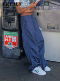 Pants Y2k Vintage Cargo Pants Women Streetwear Sweatpants Fashion Overalls Baggy Pants Drawstring Low Waist