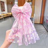 Girls Beautiful Chiffon Bow Print Flower Strawberry Hairpins Headband Kids Sweet Hair Decorate Clip Fashion Hair