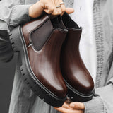 Zingj Boots Men's Winter British Style Chelsea Men's Boots