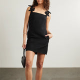 2025 Spring New Fashion Sexy Three-Dimensional Flower Splicing Design Slim Slim Short Sling Dress