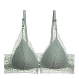 Sexy Lace Wireless Front Closure Bra For Women Sexy Embroidery Lingerie Push Up Bra Comfort Breathable Backless