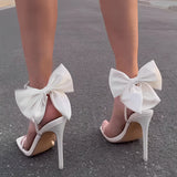 Sandals Women's Fashion 2024 Summer New Bows Personality Stilettos Fashion High