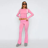 Solid Color Slim Slimming Low