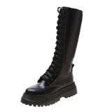Boots Girl But Knee 2025 Spring New Thick Background Thick And High-Heeling Knight Boots Small Long Boots