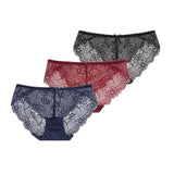 Sexy Lace Underwear Women Transparent Low Waist Panties Cotton Crotch Briefs for Girls Breathable Seamless