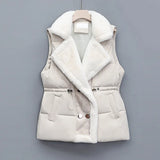 Vest 2024 New Autumn And Winter Fashion Versatile Vest Female Foreign Style Wear Plus Plus Thick Vest Coat Vest-Outfit