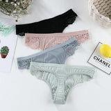 Lace Panties For Women Panties Set Solid Color Low Waist Plus Size Female Sexy Underwear Lingerie Seamless Briefs