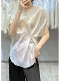 The Summer Of 2023, A Minority Design Feels French Blouses, Light Extravagance, Fashion, Aging, Beautiful New Chinese Style White Jacquard