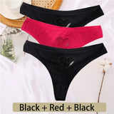 Cotton G-String Seamless Thong Women Transparent Heart Low Waist Panties Ladies Underwear Panty Comfortable
