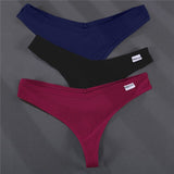 Thong V Waist Design G-String Women's Panties Cotton Panties Female Underpants Solid Pantys Intimates Lingerie