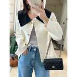 Zingj Size Women's Fat Mm Color Doll Collar Coat Autumn 2024 New Small Show Thin Hide Meat Jacket-Outfit