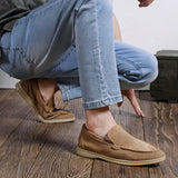 Zingj New Shallow Mouth Loafers Male Fur A Foot Pedal Small Leather Shoes Frosted Flat Sole Foot Shoes