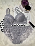 Pink Sujetador Transparente Panties And Bra Set Underwear Set Women Japanese Fashion