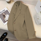 Zingj 2024 New Orange Suit Jacket Female Retro British Style Advanced Design Sense Versatile Small Suit