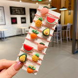 Children Cute Cartoon Fruit Elastic Hair Bands Girls Baby Lovely Rubber Bands Ponytail Holder Kids Hair