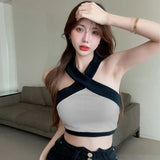 Shoulder Sexy Crop Top Halter Neck Strapless Tank Top Inner Slim Fit Women's Suspenders Sexy Women Harajuku