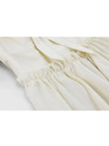 Collar Dress For Women Clothes 2022 Elegant Bow Agaric Lace Short Sleeve 2022 Summer A-line Dress High Waist Midi