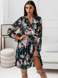Dress Women 2022 Fashion Chiffon Sleeveless Ruffles Floral Print Beach Dress Casual Elegant Black Mini Dresses Robe