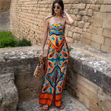 Off Shoulder Crop Tops For Women Print Bandana Backless Top Female Asymmetric Sexy Tops Woman 2023 Sleeveless Summer
