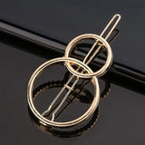 Metal Love Heart Hair Clip Elegant Star Round Barrette for Women Girls Sweet Hairpins Barrettes Hair