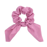 Color Women Hair Scrunchie Bows Ponytail Holder Hairband Bow Knot Scrunchy Girls Hair Ties Hair