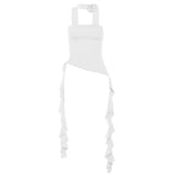 2024 Summer New Women's Fashion Pure Color Fashion Sexy Hanging Neck Umbilly Tied With Chest Small