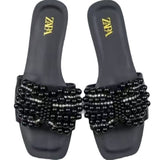 2025 New Sandals Buckle Slippers Women's Color Is Complete, Flat-Bottomed Slippers Women Hot