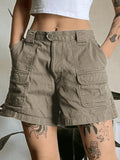 Denim Straight Leg Cargo Shorts- Outfit