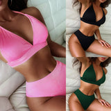 Zingj Outer Single Bikini Ladies Sexy Split Swit Special Fabric High Waist Bikini