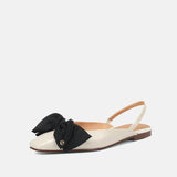Knot Red Baotou Sandals Female Summer New Square Head Temperament Low Heel Single Shoes Female After Empty Shoes Niche Flat