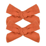 Lovely Baby Solid Hair Bows With Clip Bowknot Hair Clips Headwear Children Cute Cotton Hairpins Barrettes Hair