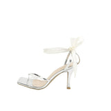 Ladies Head Pearl Chain Bow Accessories Fine Heel Sandals Women's Shoes Ultra-High