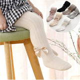 Girls Tights Princess Bowknet Baby Girl's One-Piece Pantyhose Baby Spring and Autumn New Style Trousers Lace