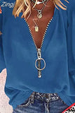 Women Shirt Summer Tops Zipper V Neck Women's Blouse New Fashion Casual Chiffon Half Sleeve 2023 Female Clothing Blusas