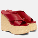 Slope And Cool Slippers Women Fashion In The Summer Of 2025 New Dew Grass Thick Bottom High Hefty Water Table Slippers