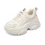 Zingj Bottom Fashion Dad Shoes Female Style 2024 New Autumn Breathable Increase Climax Retro Small White Casual Sports Shoes