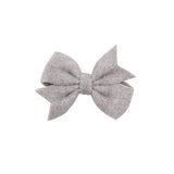 Solid Colors Bow Hair Clips For Cute Girls Handmade Cotton Bows Clip Hairpins Barrettes Headwear Kids Hair
