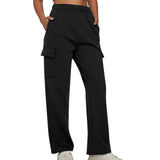 Sports Trousers High Waist Slimming Straight
