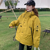 Thick Warm Outdoor Assault Jacket And Cotton Coat Female 2024 New Autumn And Winter Cotton-Padded Jacket Couples Work Clothes Cotton-Padded Clothes-Outfit
