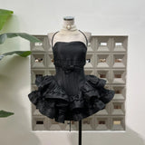 Girl Sweet Ponbo Cake Take Take Dress With Same-Color Pumpkin Shorts Strap To Repair Birthday