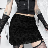 Summer 2024 New Spicy Girls Hip Skirt Dark Style Sexy Velvet Double-Body