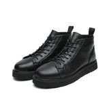 Autumn Winter New Black Male Round Head Korean Version Of The Tide Help The British Style Ankle Boots Martin