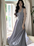 New Elegant Evening Party Midi Dress For Women Fashion Slim A-Line Vestidos Korean Female One-piece Casual
